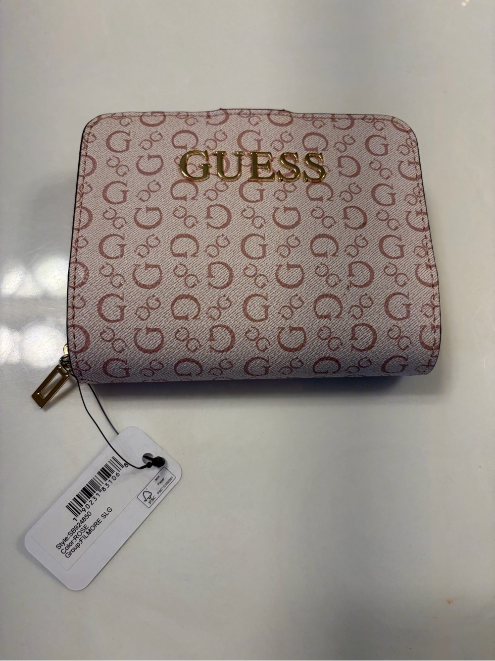 GUESS Pink Monogram Wallet